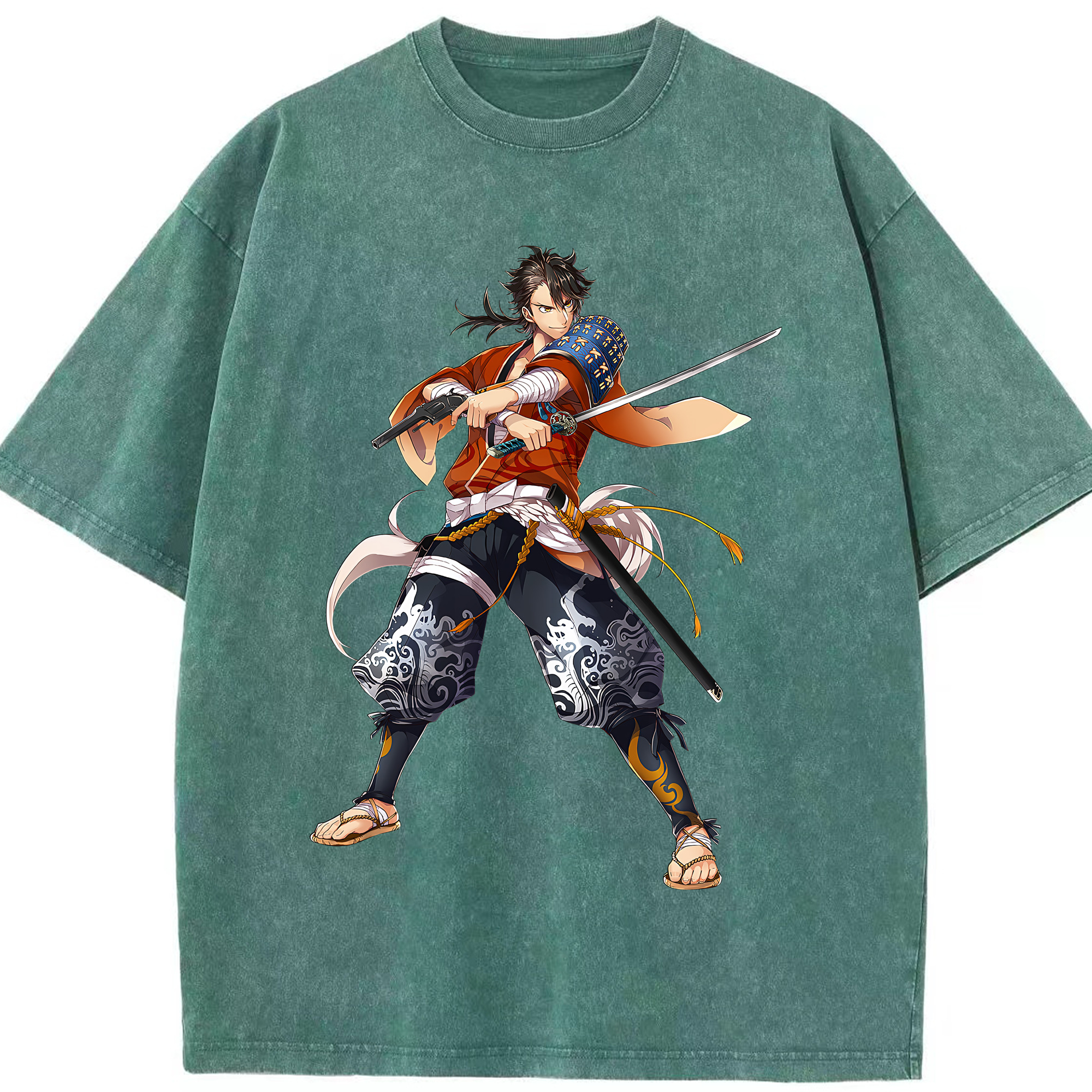 （画像用） 刀剣乱舞 Touken Ranbu 綿100% ヴィンテージ風 半袖Tシャツ（フロントプリント）